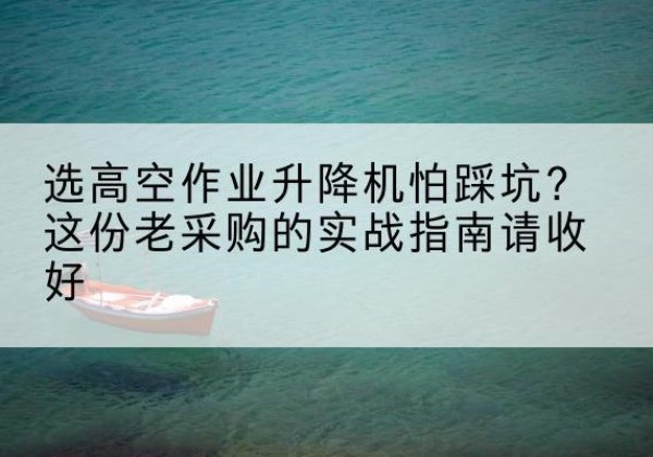 拉萨高空作业升降机厂家推荐-选高空作业升降机怕踩坑？这份老采购的实战指南请收好